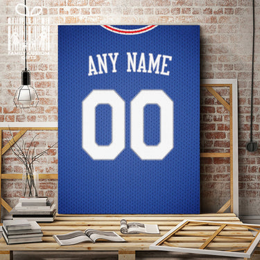 Philadelphia Jersey Custom Canvas Print Wall Art for Boy Girl Men Women Basketball Personalized Canvas Art